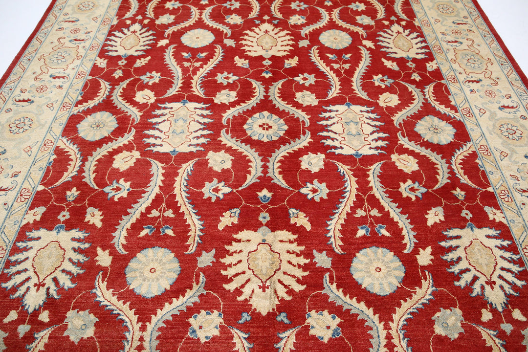 Rust Afghan Ziegler Rug 8' 10" x 11' 10" Hand-Knotted view