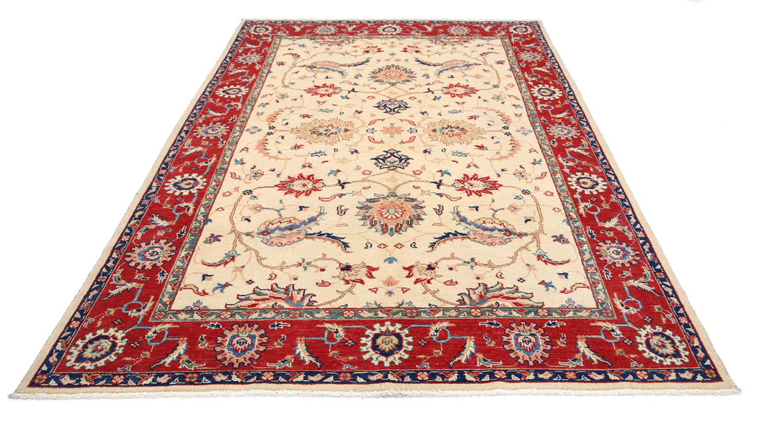 Hand Knotted Ziegler Farhan Gul Wool Rug 6' 2" x 9' 3" - No. AT88058