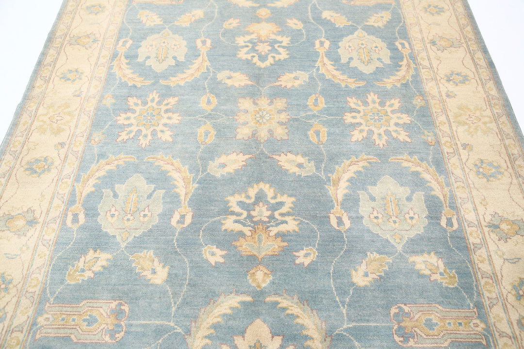 Afghan Ziegler Rug 5' 11" x 8' 10" Hand-Knotted | No. AT30751