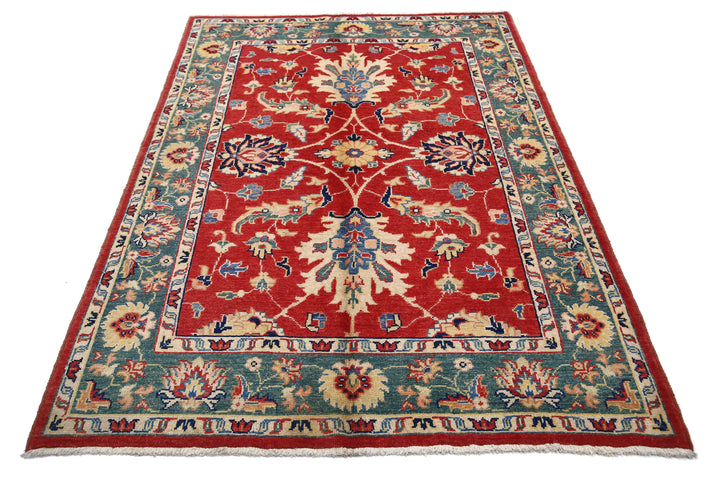 Hand Knotted Ziegler Farhan Gul Wool Rug 4' 8" x 6' 9" - No. AT75425