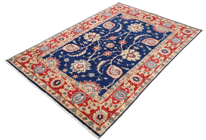 Hand Knotted Ziegler Farhan Gul Wool Rug 4' 6" x 6' 9" - No. AT58844
