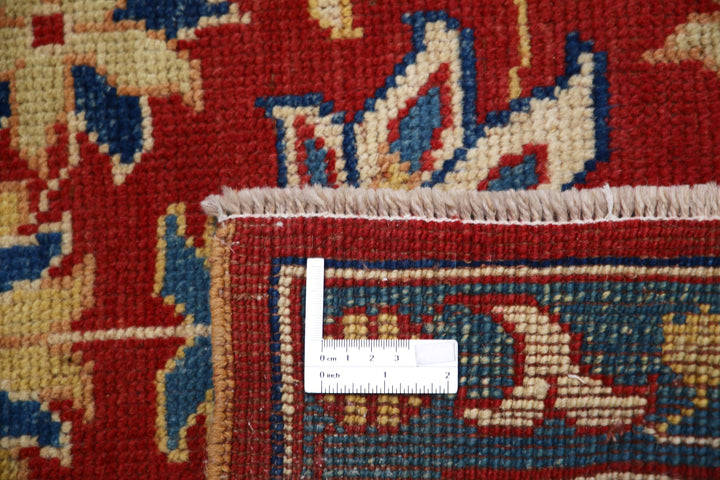 Red Afghan Ziegler Rug 2' 2" x 3' 2" Hand-Knotted close-up