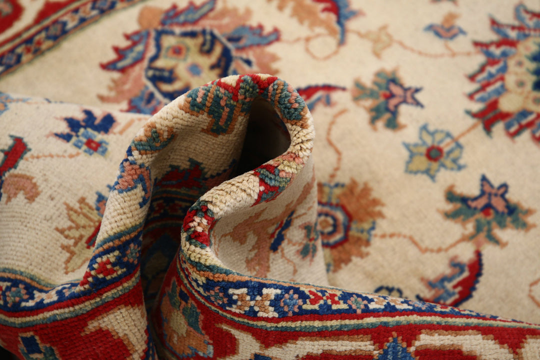 Ivory Afghan Ziegler Rug 4' 0" x 5' 11" Hand-Knotted view