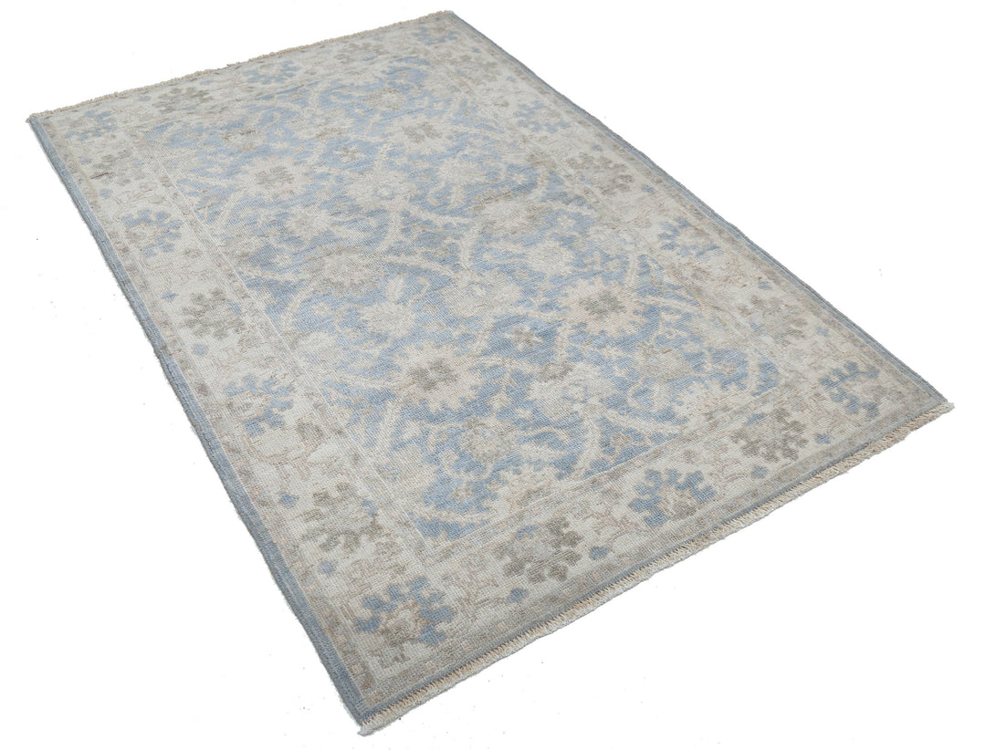 Hand Knotted Ziegler Farhan Gul Wool Rug 3' 11" x 5' 10" - No. AT92034