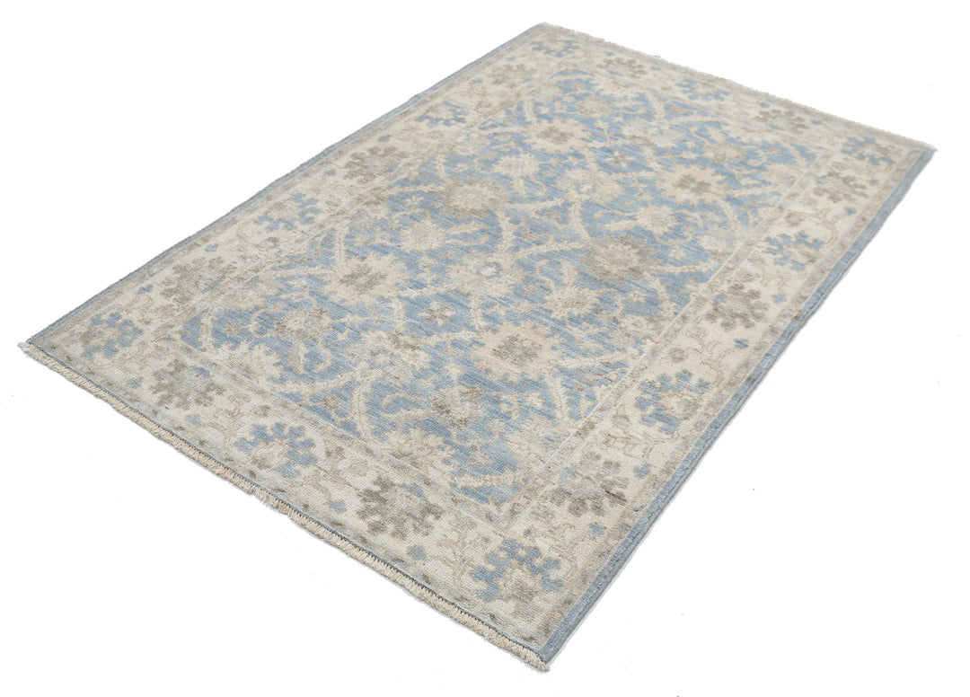 Hand Knotted Ziegler Farhan Gul Wool Rug 3' 11" x 5' 10" - No. AT92034