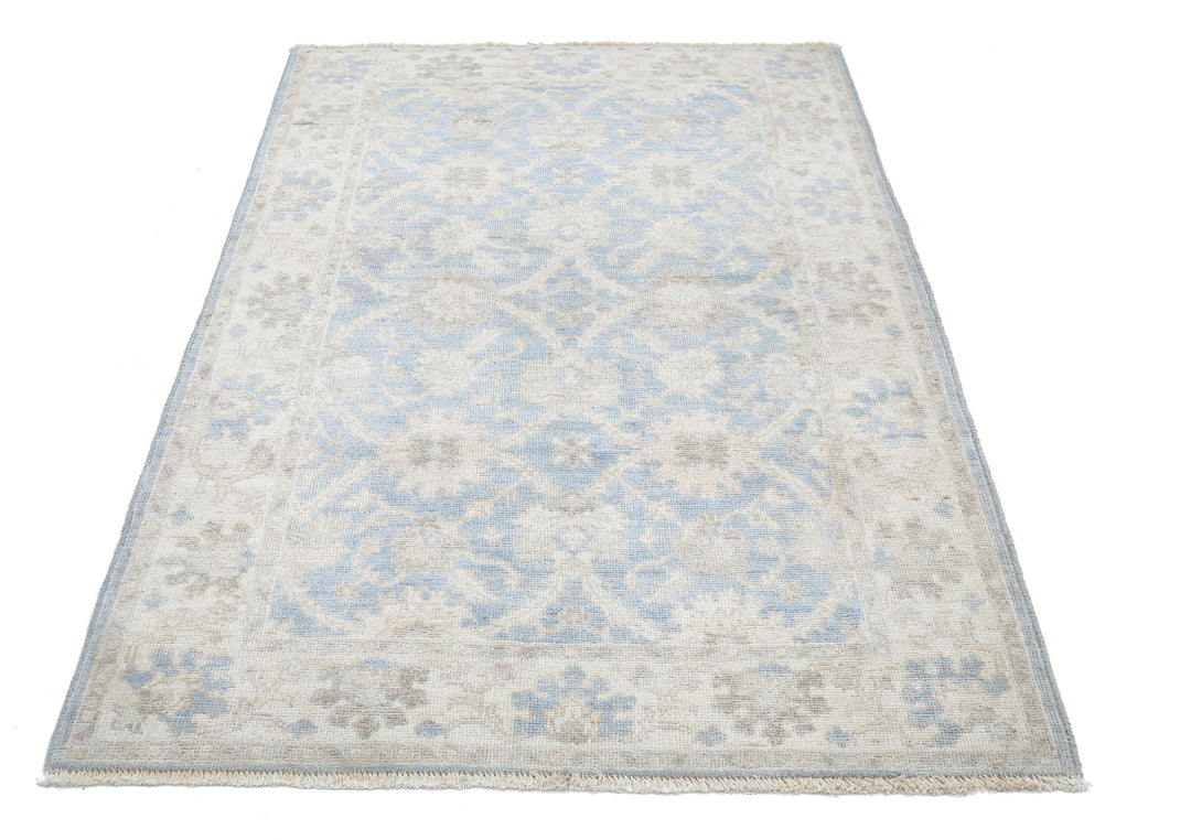 Hand Knotted Ziegler Farhan Gul Wool Rug 3' 11" x 5' 10" - No. AT92034