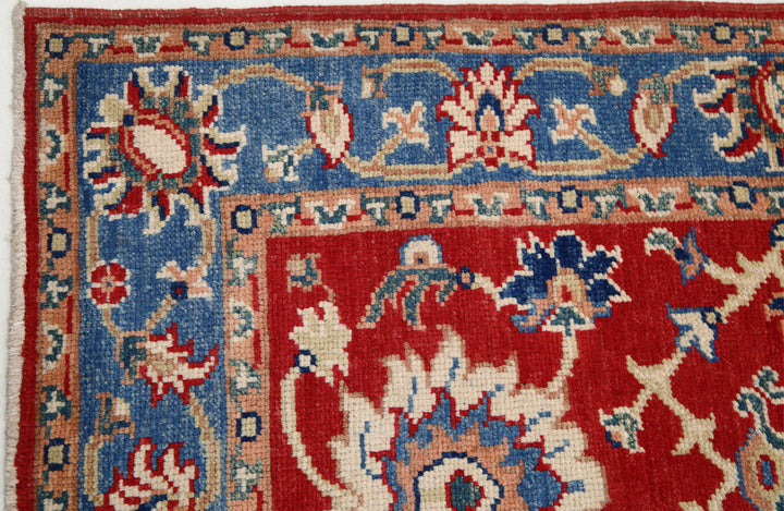 Red Afghan Ziegler Rug 2' 9" x 4' 6" Hand-Knotted pattern