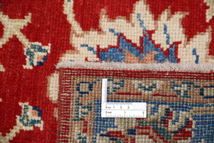 Red Afghan Ziegler Rug 2' 9" x 4' 6" Hand-Knotted field
