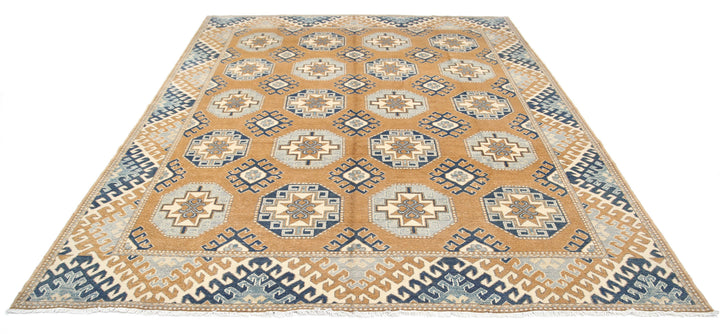 Beige Afghan Ziegler Rug 8' 5" x 10' 1" Hand-Knotted view