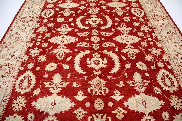 Afghan Ziegler Rug 9' 0" x 12' 1" Hand-Knotted | No. AT17678