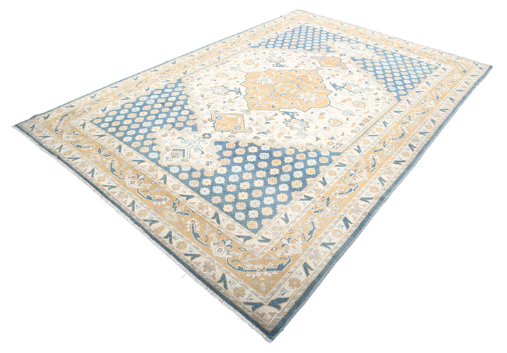 Afghan Ziegler Rug 7' 0" x 10' 5" Hand-Knotted | No. AT24387