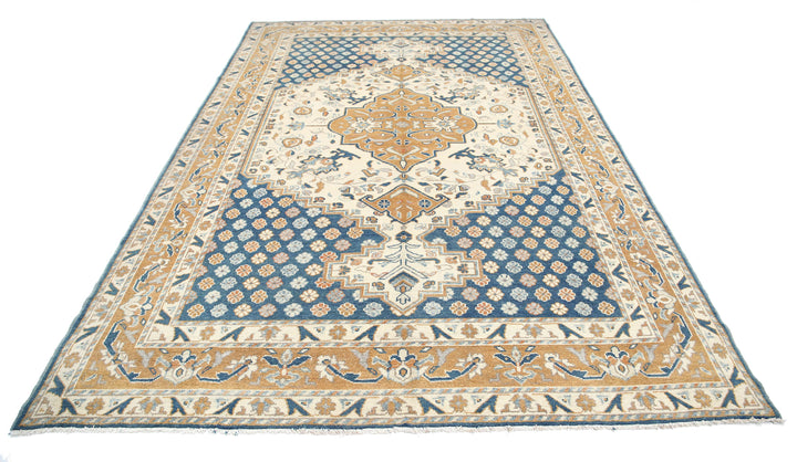 Afghan Ziegler Rug 7' 0" x 10' 5" Hand-Knotted | No. AT24387