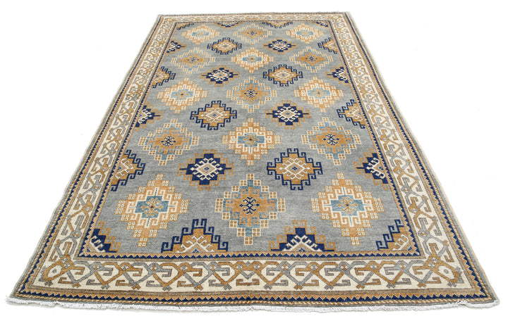 Afghan Ziegler Rug 6' 2" x 9' 10" Hand-Knotted | No. AT17787