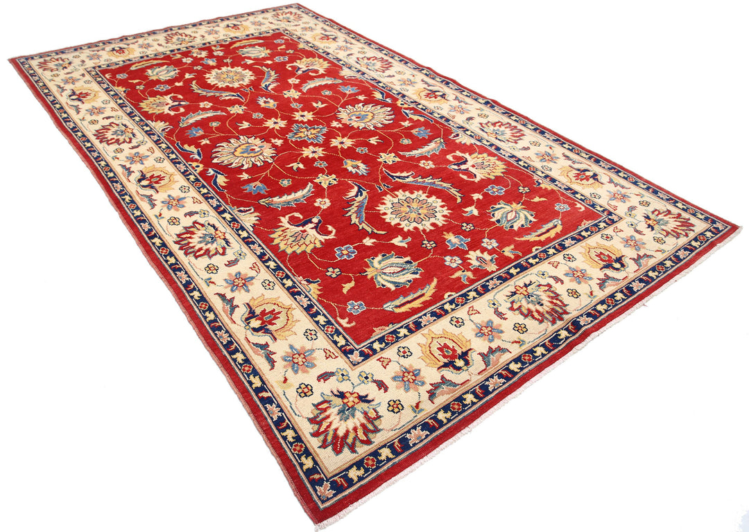 Afghan Ziegler Rug 6' 6" x 10' 6" Hand-Knotted | No. AT66289
