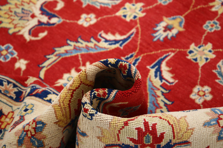 Afghan Ziegler Rug 6' 6" x 10' 6" Hand-Knotted | No. AT66289