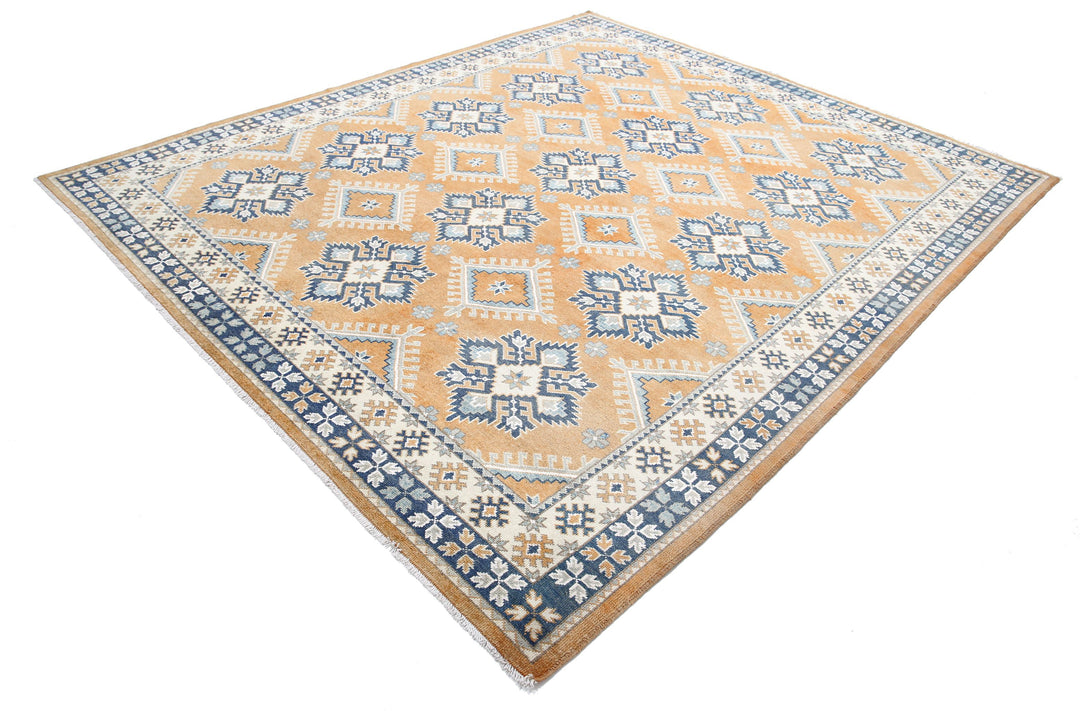 Ivory Afghan Ziegler Rug 8'8" x 10'0" Hand-Knotted | No. AT47441