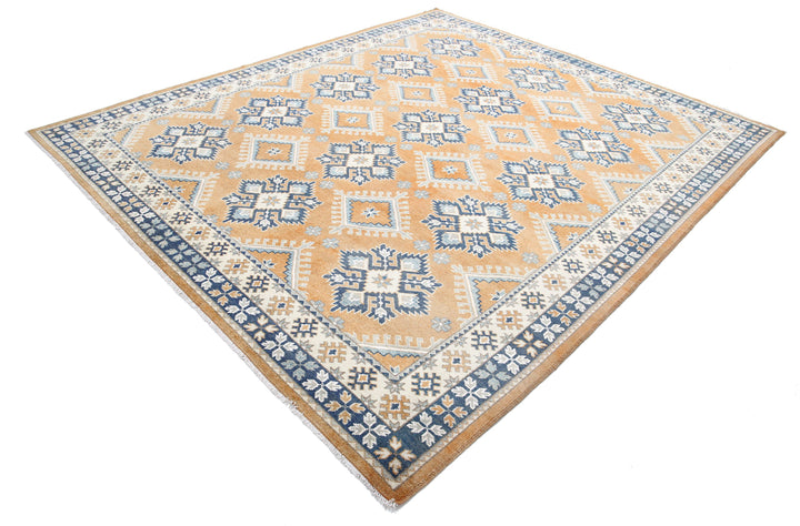 Ivory Afghan Ziegler Rug 8'8" x 10'0" Hand-Knotted | No. AT47441