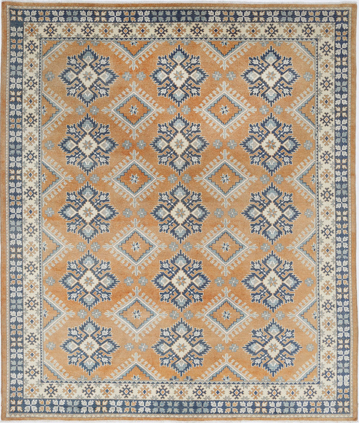 Ivory Afghan Ziegler Rug 8'8" x 10'0" Hand-Knotted