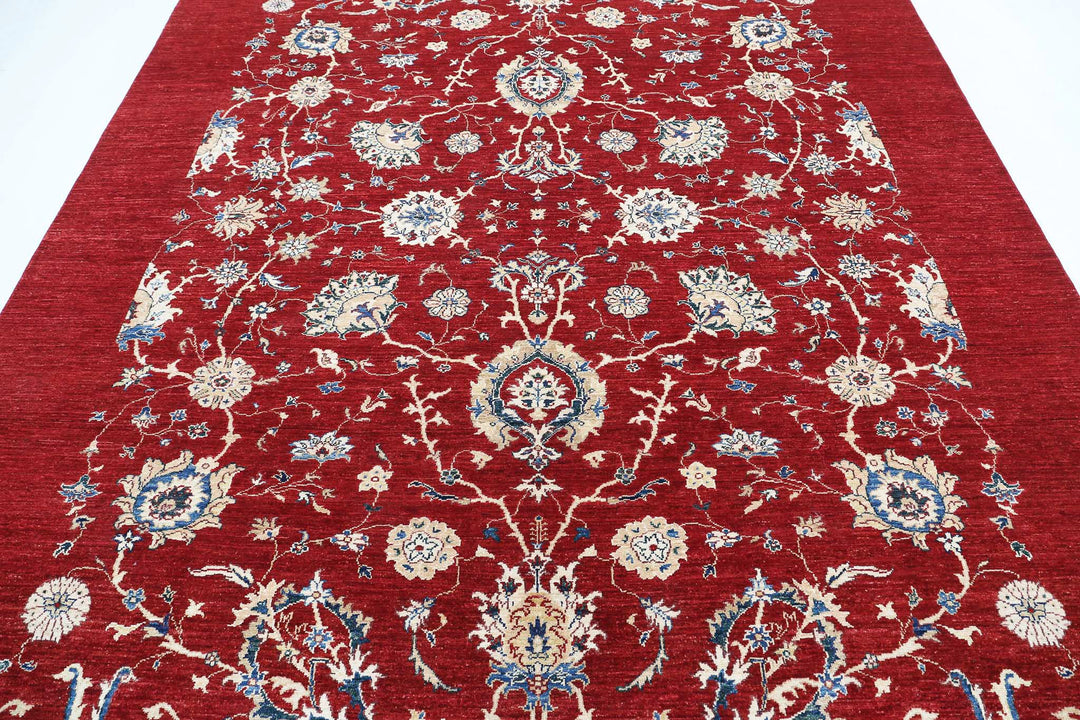 Afghan Ziegler Farhan Rug 7' 11" x 10' 2" Hand-Knotted | No. AT24631