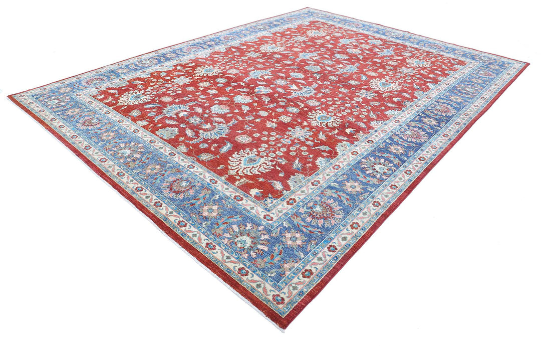 Afghan Ziegler Farhan Rug 9' 9" x 13' 2" Hand-Knotted | No. AT57845