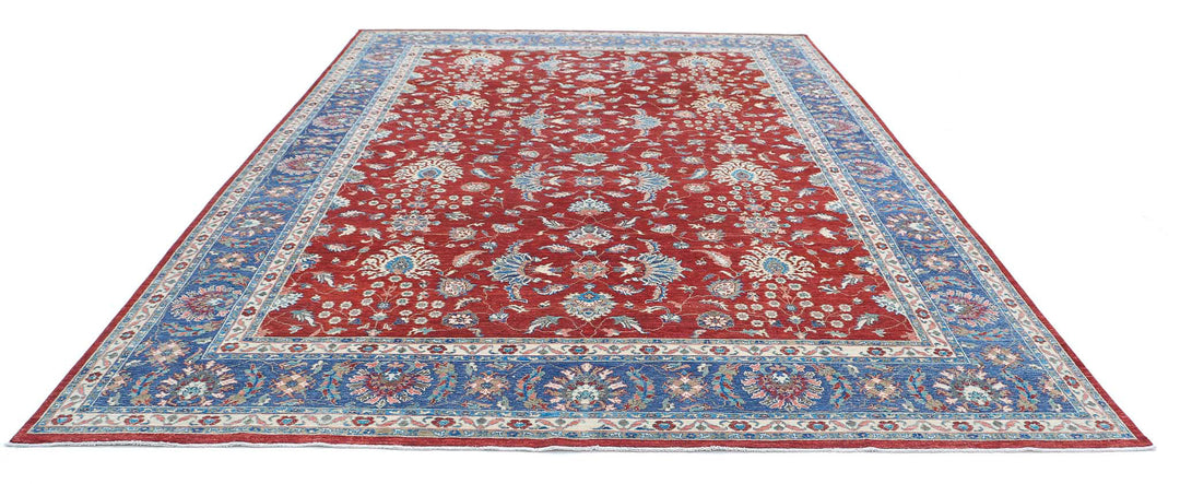 Afghan Ziegler Farhan Rug 9' 9" x 13' 2" Hand-Knotted | No. AT57845