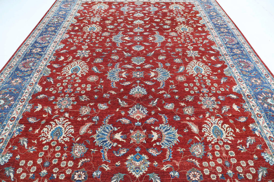 Afghan Ziegler Farhan Rug 9' 9" x 13' 2" Hand-Knotted | No. AT57845