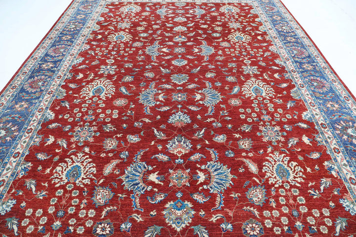 Afghan Ziegler Farhan Rug 9' 9" x 13' 2" Hand-Knotted | No. AT57845