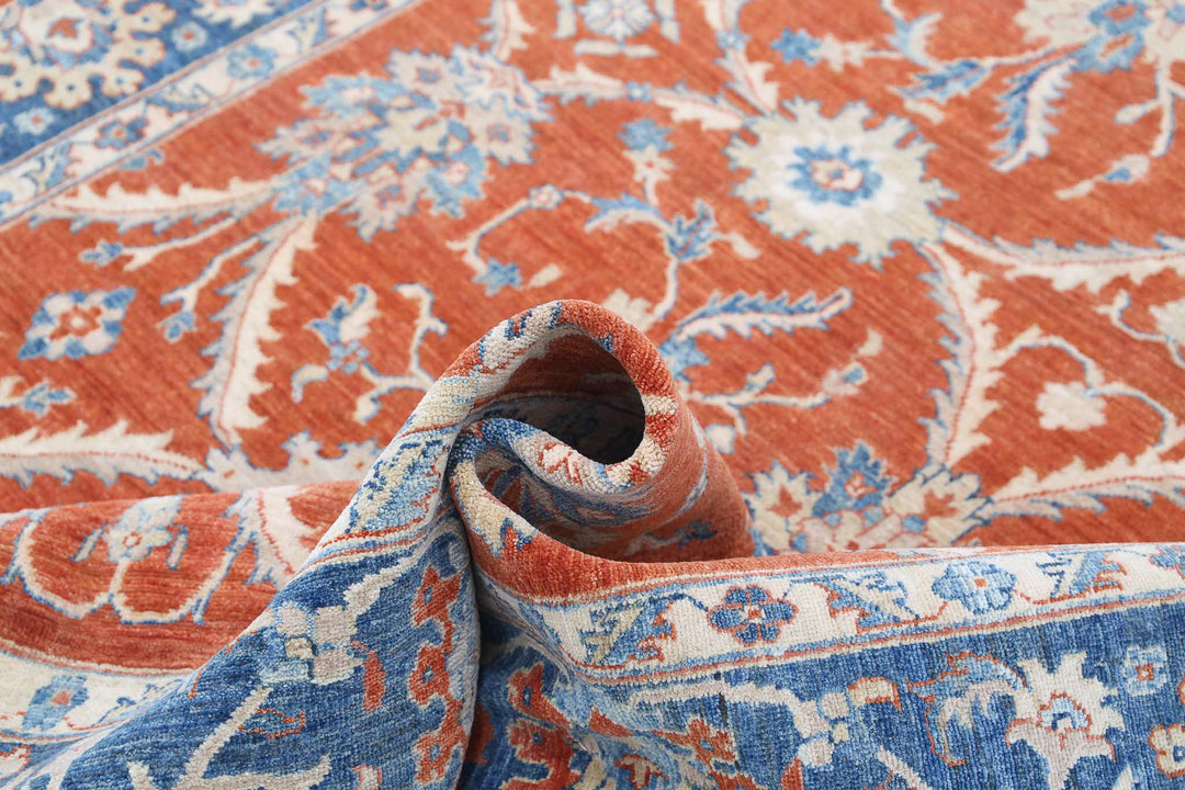 Afghan Ziegler Farhan Rug 6' 6" x 9' 5" Hand-Knotted | No. AT81677