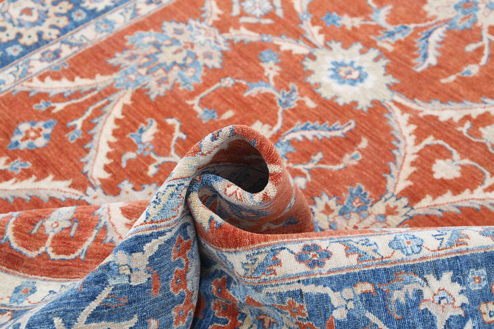 Afghan Ziegler Farhan Rug 6' 6" x 9' 5" Hand-Knotted | No. AT81677