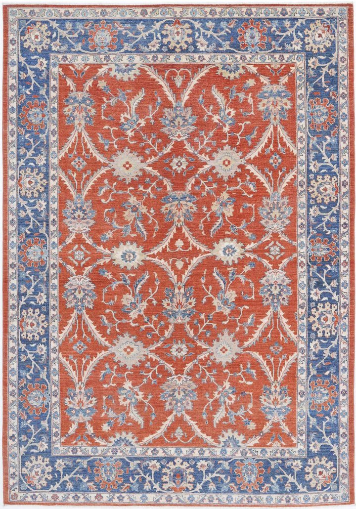 Afghan Ziegler Farhan Rug 6' 6" x 9' 5" Hand-Knotted