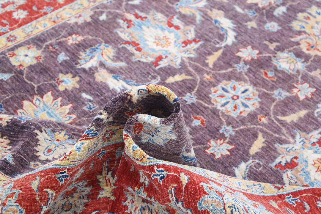 Afghan Ziegler Rug 6' 7" x 9' 10" Hand-Knotted | No. AT98101