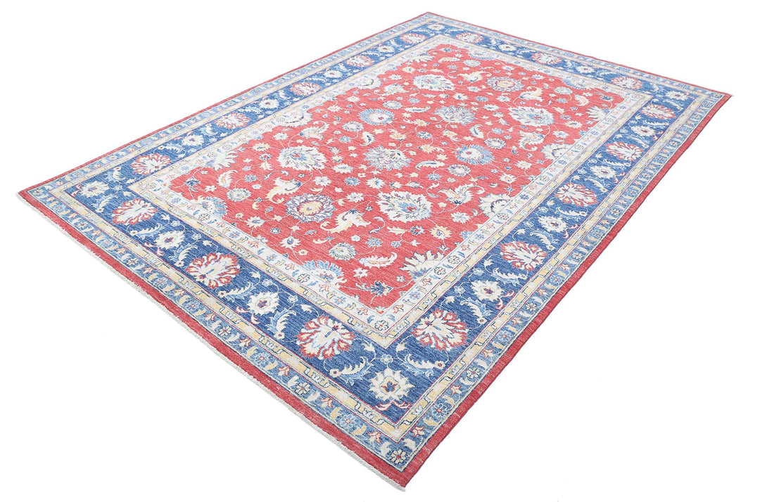 Afghan Ziegler Farhan Rug 6' 5" x 9' 5" Hand-Knotted | No. AT34961