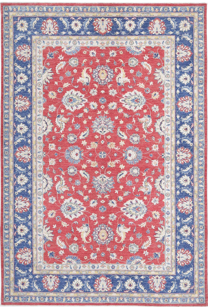Afghan Ziegler Farhan Rug 6' 5" x 9' 5" Hand-Knotted