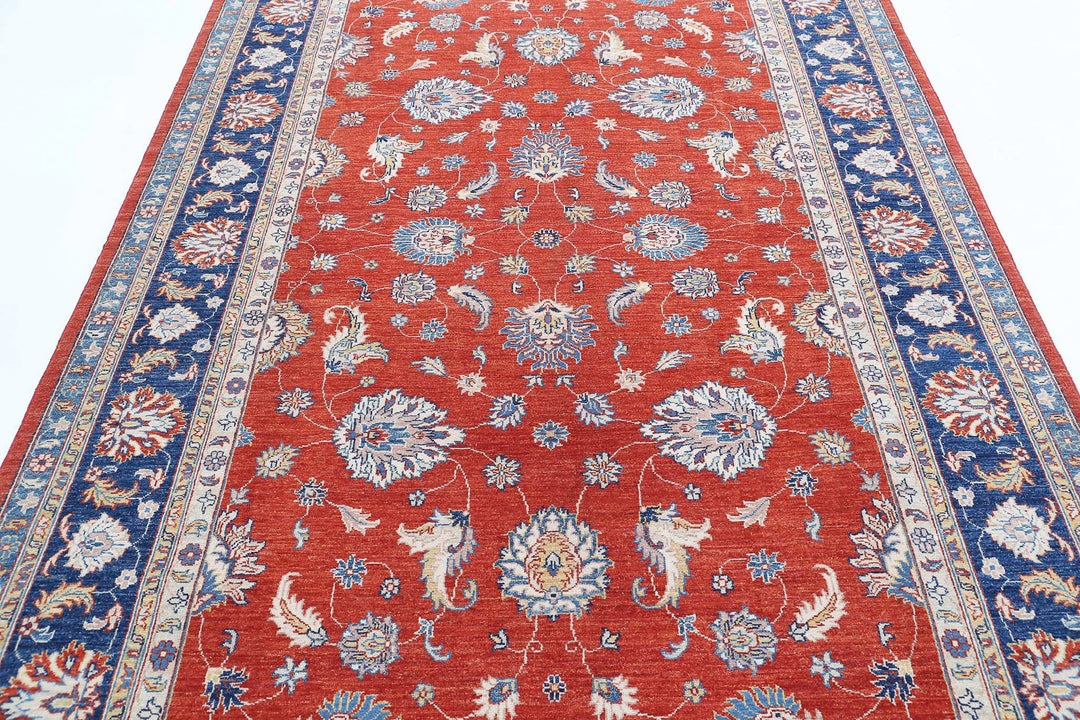 Afghan Ziegler Farhan Rug 6' 4" x 9' 5" Hand-Knotted | No. AT95232