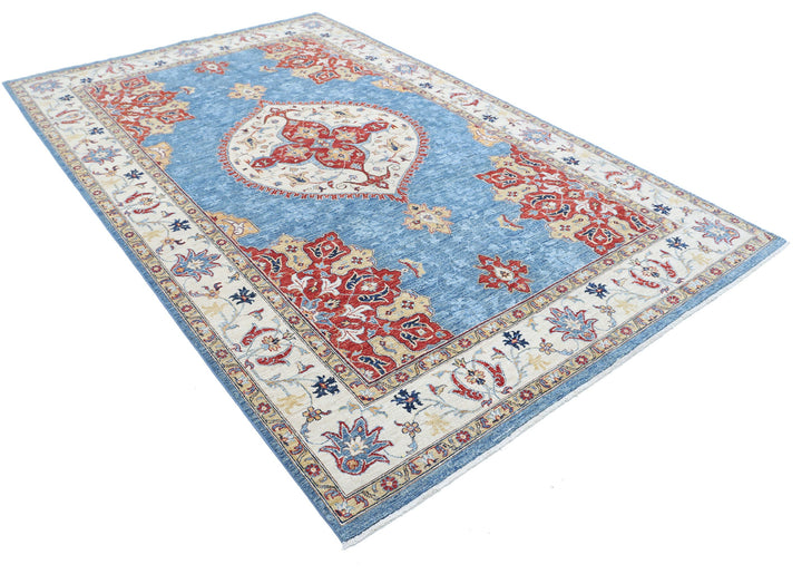 Afghan Ziegler Farhan Rug 6' 4" x 9' 9" Hand-Knotted | No. AT75605