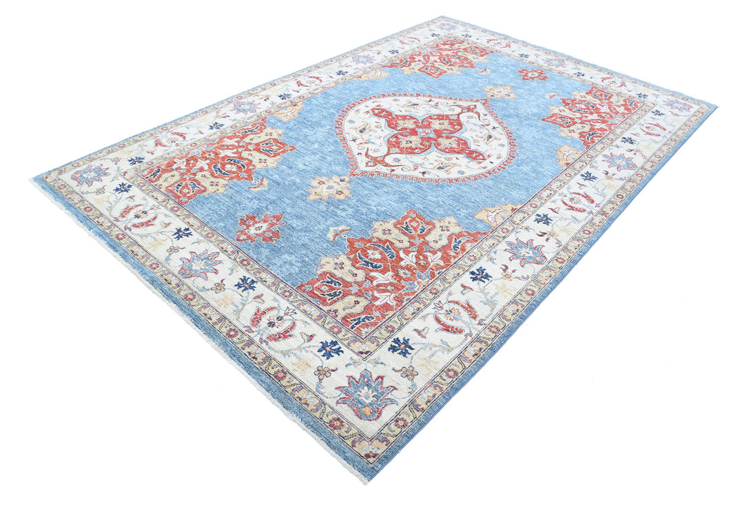 Afghan Ziegler Farhan Rug 6' 4" x 9' 9" Hand-Knotted | No. AT75605