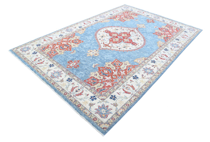 Afghan Ziegler Farhan Rug 6' 4" x 9' 9" Hand-Knotted | No. AT75605