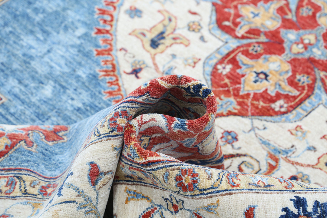 Afghan Ziegler Farhan Rug 6' 4" x 9' 9" Hand-Knotted | No. AT75605