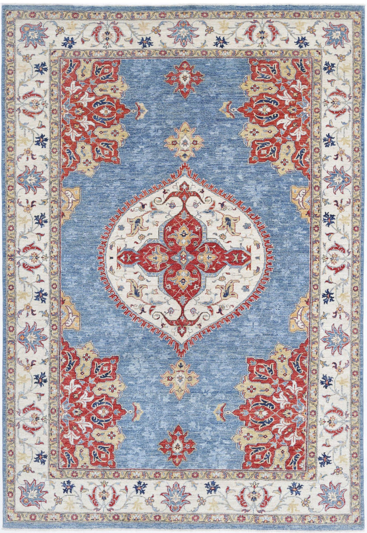 Afghan Ziegler Farhan Rug 6' 4" x 9' 9" Hand-Knotted