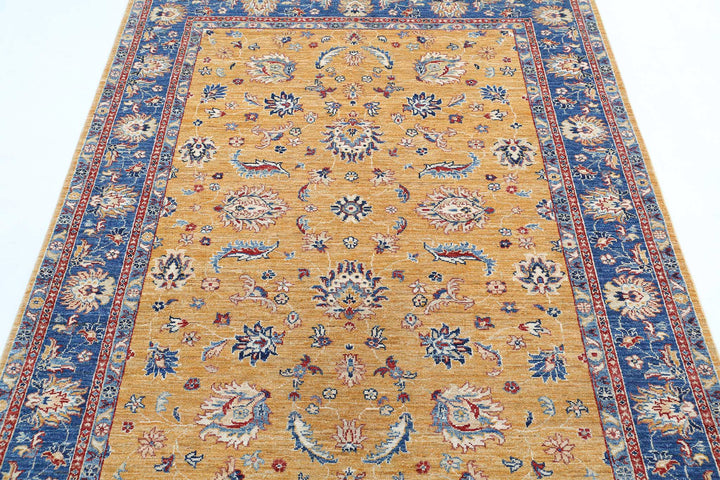 Afghan Ziegler Farhan Rug 5' 0" x 6' 2" Hand-Knotted | No. AT50744