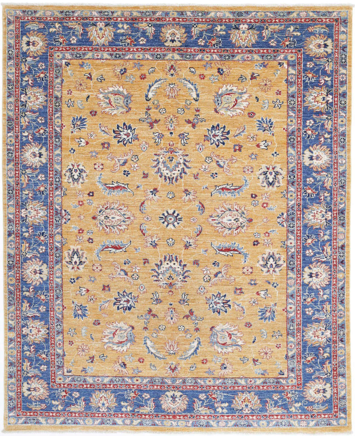 Afghan Ziegler Farhan Rug 5' 0" x 6' 2" Hand-Knotted