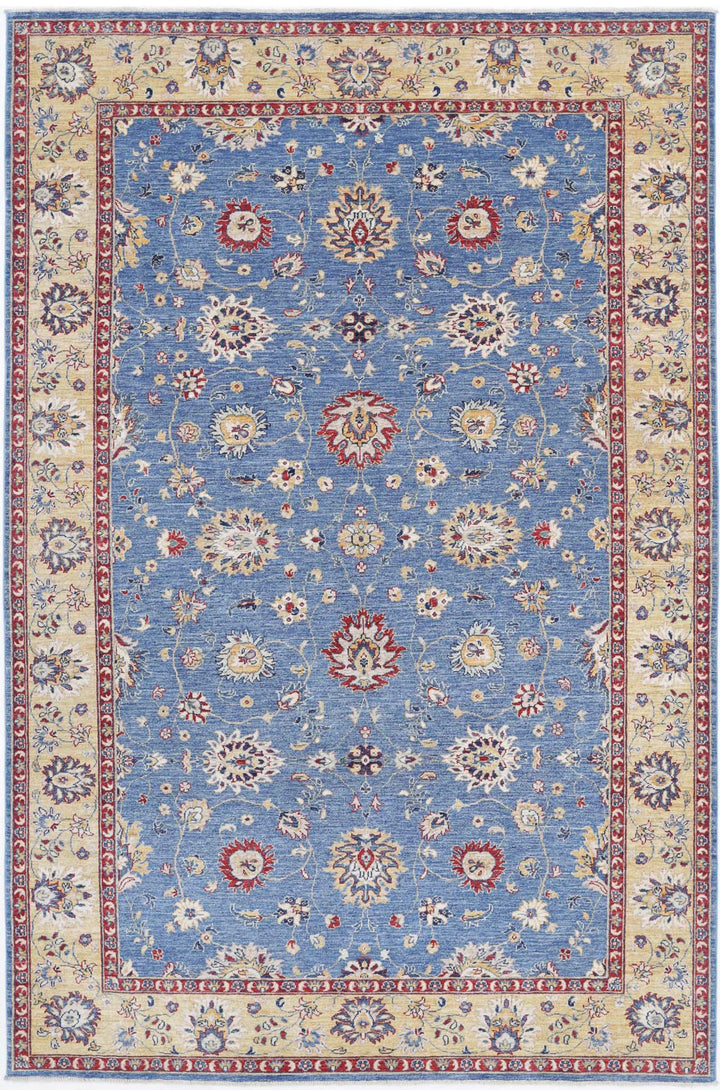 Afghan Ziegler Farhan Rug 6' 7" x 10' 2" Hand-Knotted