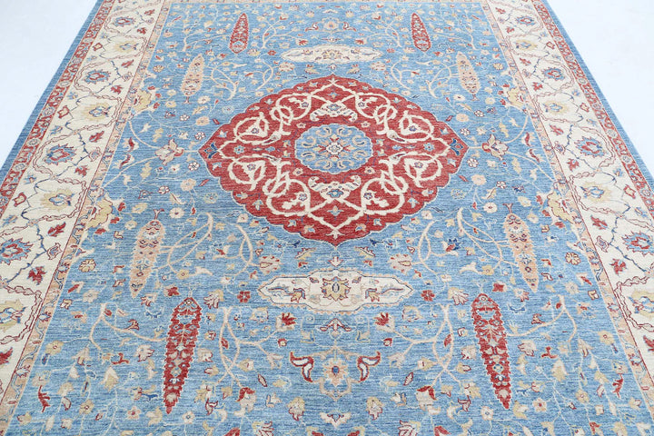 Afghan Ziegler Farhan Rug 8' 0" x 9' 11" Hand-Knotted | No. AT65808