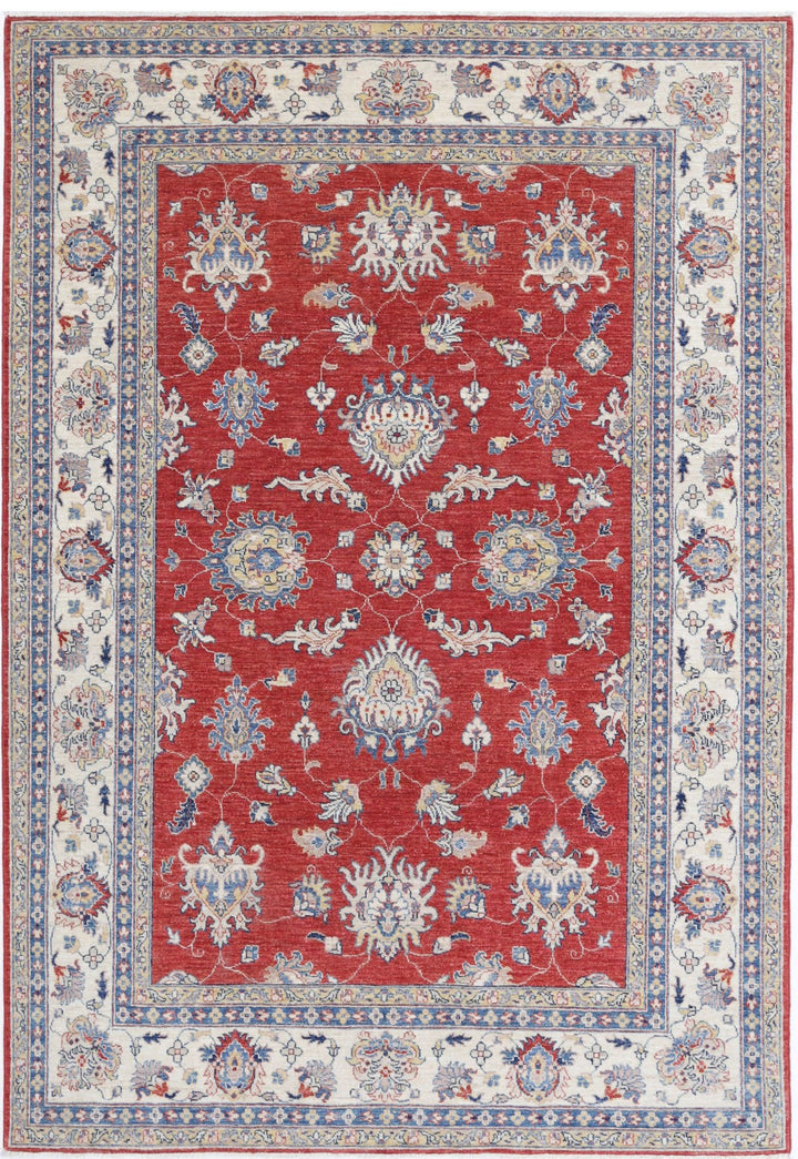 Afghan Ziegler Farhan Rug 5' 5" x 7' 11" Hand-Knotted