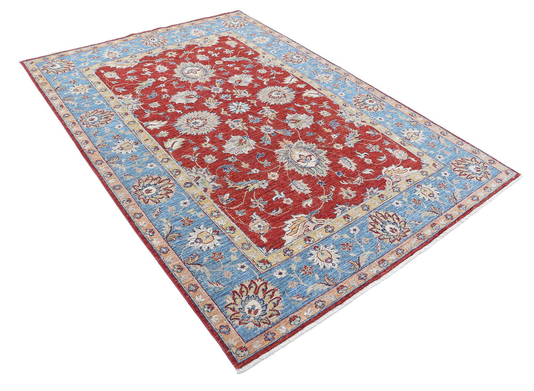 Afghan Ziegler Farhan Rug 5' 7" x 8' 0" Hand-Knotted | No. AT81286