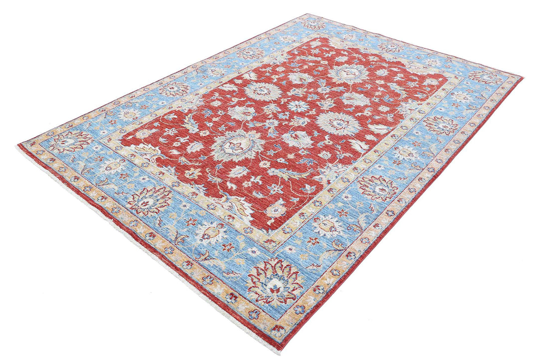Afghan Ziegler Farhan Rug 5' 7" x 8' 0" Hand-Knotted | No. AT81286