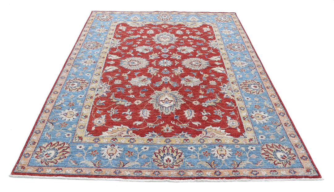 Afghan Ziegler Farhan Rug 5' 7" x 8' 0" Hand-Knotted | No. AT81286