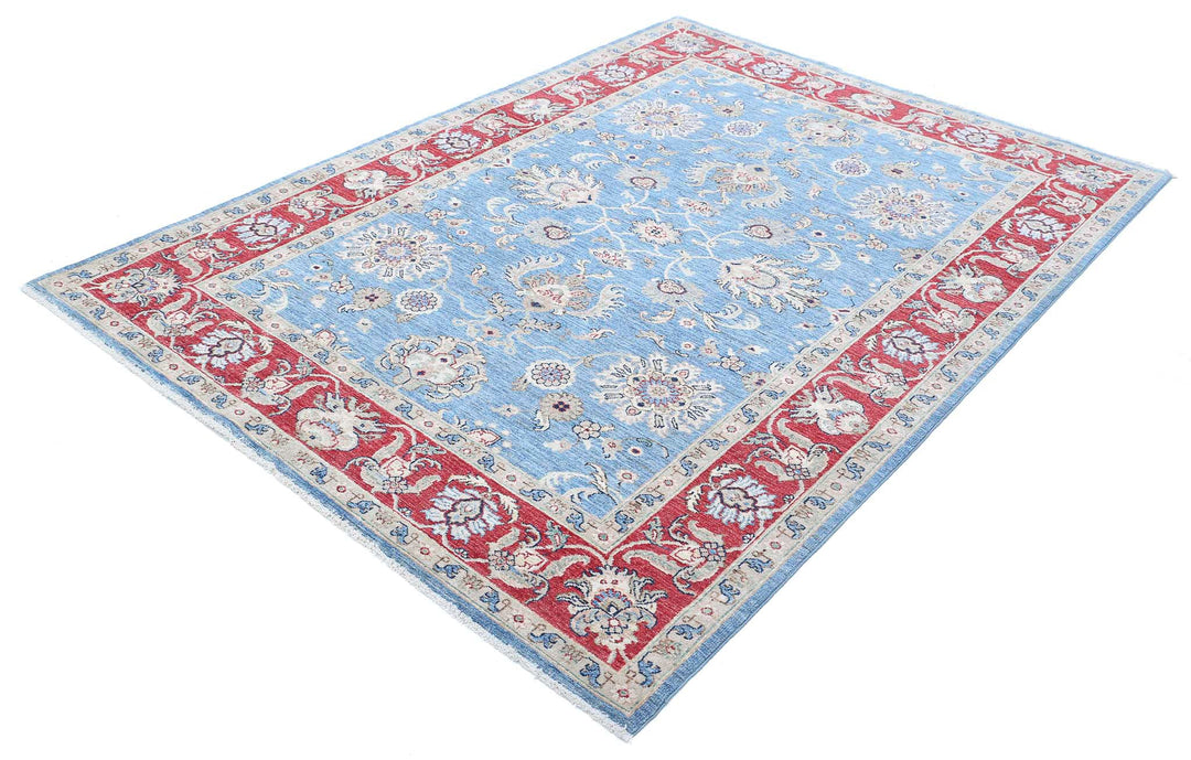 Afghan Ziegler Farhan Rug 5' 7" x 7' 9" Hand-Knotted | No. AT76983