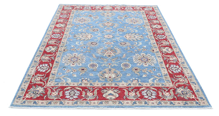 Afghan Ziegler Farhan Rug 5' 7" x 7' 9" Hand-Knotted | No. AT76983