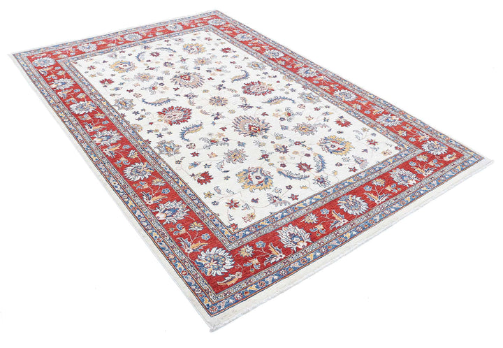 Afghan Ziegler Farhan Rug 5' 8" x 8' 2" Hand-Knotted | No. AT60158